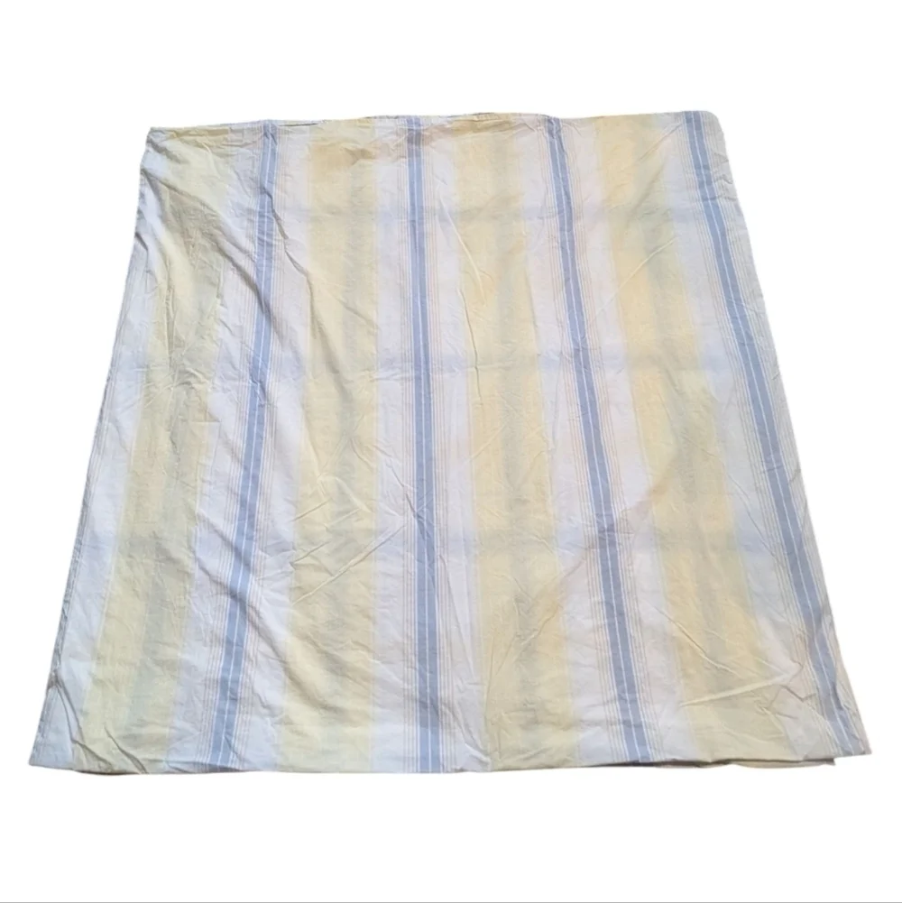 90s Eddie Bauer Duvet Cover Twin Plaid Yellow Blue White Cottagecore Preppy - Picture 2 of 7
